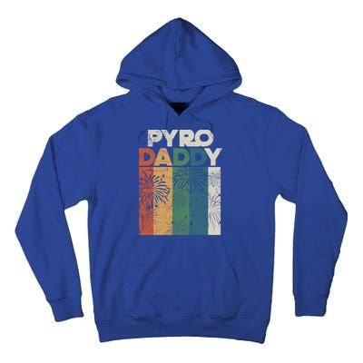 Retro Pyro Daddy Pyrotechnician Father Fireworks Technician Meaningful Gift Tall Hoodie