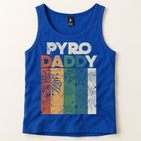 Retro Pyro Daddy Pyrotechnician Father Fireworks Technician Meaningful Gift Tank Top