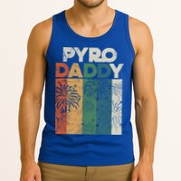 Retro Pyro Daddy Pyrotechnician Father Fireworks Technician Meaningful Gift Tank Top