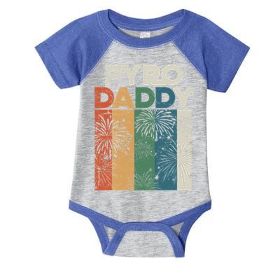 Retro Pyro Daddy Pyrotechnician Father Fireworks Technician Meaningful Gift Infant Baby Jersey Bodysuit