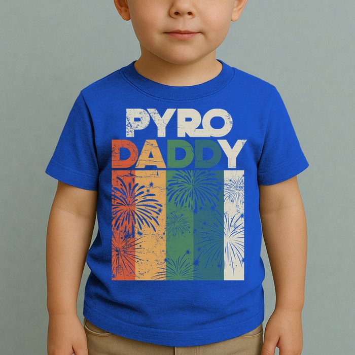 Retro Pyro Daddy Pyrotechnician Father Fireworks Technician Meaningful Gift Toddler T-Shirt