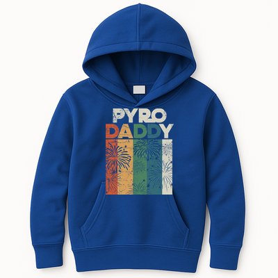 Retro Pyro Daddy Pyrotechnician Father Fireworks Technician Meaningful Gift Kids Hoodie