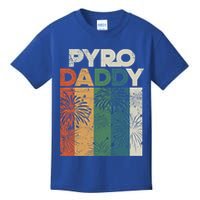 Retro Pyro Daddy Pyrotechnician Father Fireworks Technician Meaningful Gift Kids T-Shirt