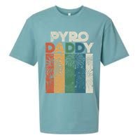 Retro Pyro Daddy Pyrotechnician Father Fireworks Technician Meaningful Gift Sueded Cloud Jersey T-Shirt