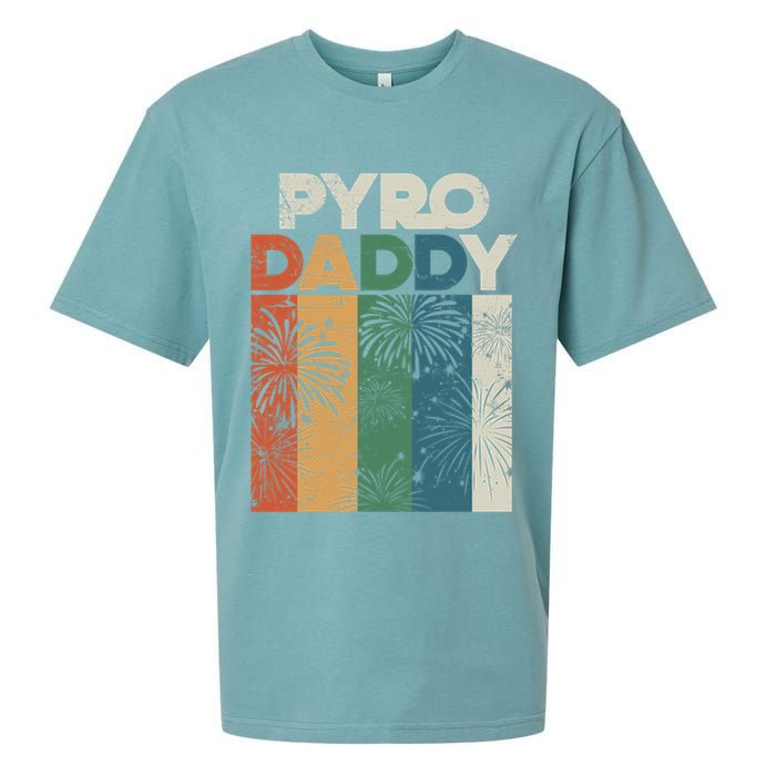 Retro Pyro Daddy Pyrotechnician Father Fireworks Technician Meaningful Gift Sueded Cloud Jersey T-Shirt