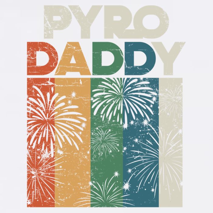 Retro Pyro Daddy Pyrotechnician Father Fireworks Technician Meaningful Gift Garment-Dyed Sweatshirt