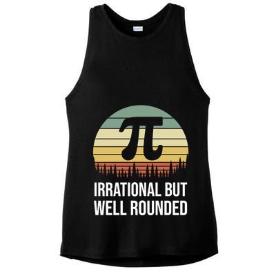 Retro Pi Day Irrational But Well Rounded Funny Math Teacher Gift Ladies PosiCharge Tri-Blend Wicking Tank
