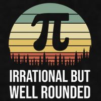 Retro Pi Day Irrational But Well Rounded Funny Math Teacher Gift Ladies PosiCharge Tri-Blend Wicking Tank