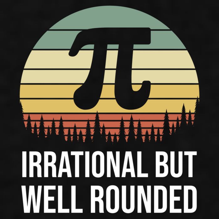 Retro Pi Day Irrational But Well Rounded Funny Math Teacher Gift Ladies PosiCharge Tri-Blend Wicking Tank