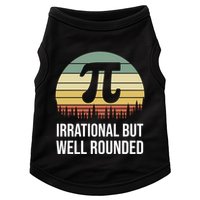 Retro Pi Day Irrational But Well Rounded Funny Math Teacher Gift Doggie Tank