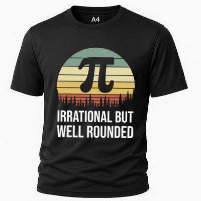 Retro Pi Day Irrational But Well Rounded Funny Math Teacher Gift Performance Shirt