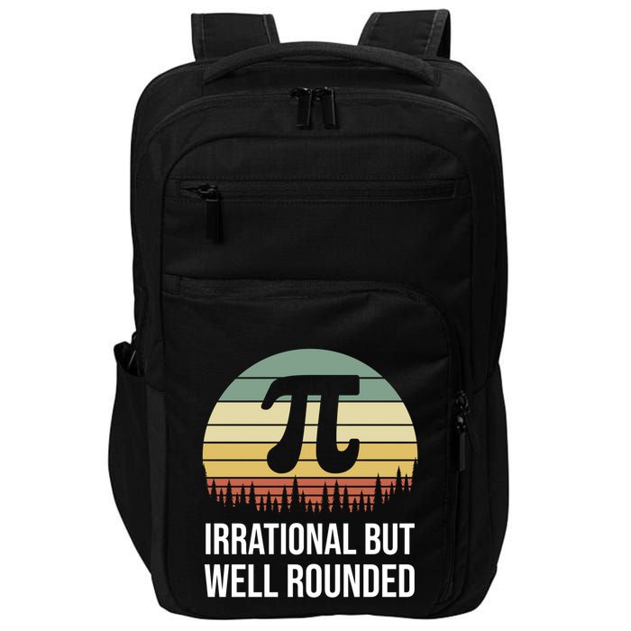 Retro Pi Day Irrational But Well Rounded Funny Math Teacher Gift Impact Tech Backpack