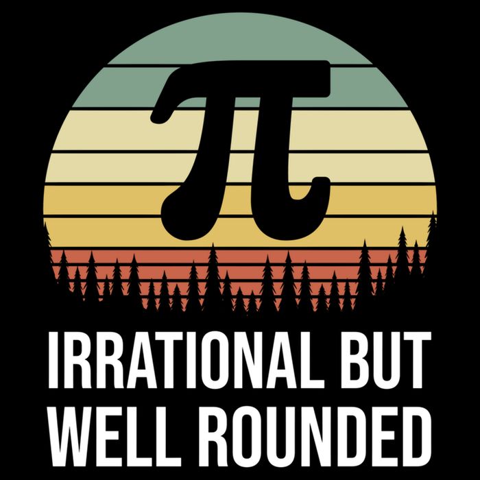 Retro Pi Day Irrational But Well Rounded Funny Math Teacher Gift Sustainable Bucket Hat