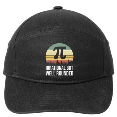Retro Pi Day Irrational But Well Rounded Funny Math Teacher Gift 7-Panel Snapback Hat