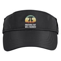 Retro Pi Day Irrational But Well Rounded Funny Math Teacher Gift Adult Drive Performance Visor