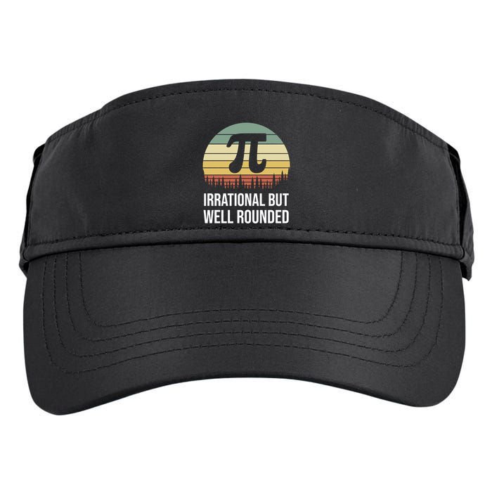 Retro Pi Day Irrational But Well Rounded Funny Math Teacher Gift Adult Drive Performance Visor