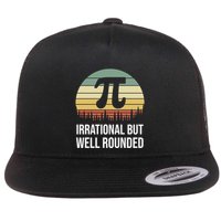 Retro Pi Day Irrational But Well Rounded Funny Math Teacher Gift Flatbill Hat
