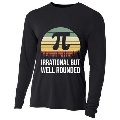 Retro Pi Day Irrational But Well Rounded Funny Math Teacher Gift Cooling Performance Long Sleeve Crew