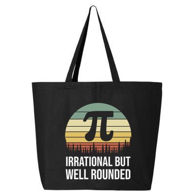 Retro Pi Day Irrational But Well Rounded Funny Math Teacher Gift 25L Jumbo Tote