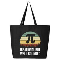 Retro Pi Day Irrational But Well Rounded Funny Math Teacher Gift 25L Jumbo Tote