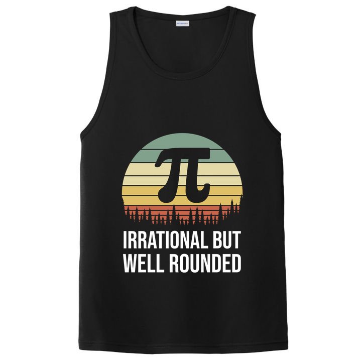 Retro Pi Day Irrational But Well Rounded Funny Math Teacher Gift PosiCharge Competitor Tank