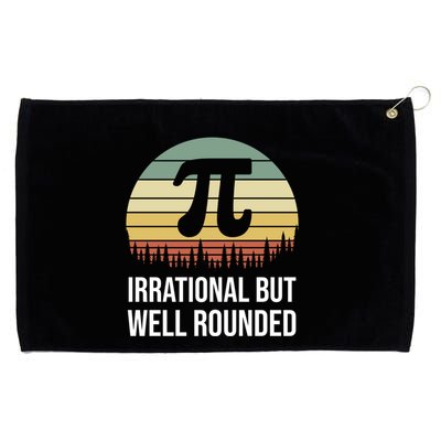 Retro Pi Day Irrational But Well Rounded Funny Math Teacher Gift Grommeted Golf Towel