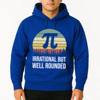 Retro Pi Day Irrational But Well Rounded Funny Math Teacher Gift Hoodie