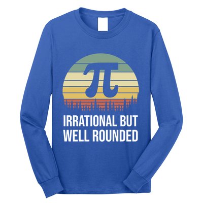 Retro Pi Day Irrational But Well Rounded Funny Math Teacher Gift Long Sleeve Shirt