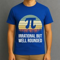 Retro Pi Day Irrational But Well Rounded Funny Math Teacher Gift T-Shirt