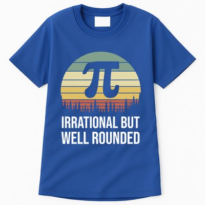 Retro Pi Day Irrational But Well Rounded Funny Math Teacher Gift Tall T-Shirt