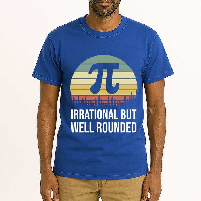 Retro Pi Day Irrational But Well Rounded Funny Math Teacher Gift Tall T-Shirt