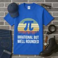 Retro Pi Day Irrational But Well Rounded Funny Math Teacher Gift Tall T-Shirt