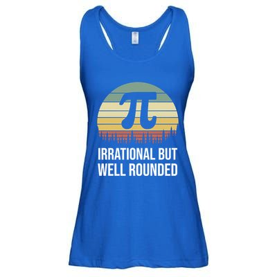 Retro Pi Day Irrational But Well Rounded Funny Math Teacher Gift Ladies Essential Flowy Tank