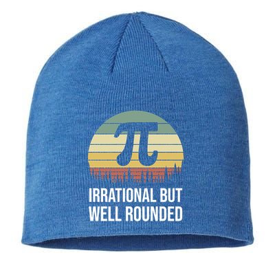 Retro Pi Day Irrational But Well Rounded Funny Math Teacher Gift Sustainable Beanie