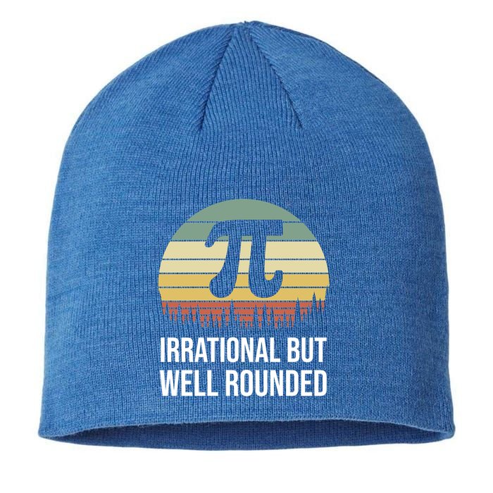 Retro Pi Day Irrational But Well Rounded Funny Math Teacher Gift Sustainable Beanie