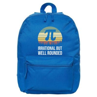 Retro Pi Day Irrational But Well Rounded Funny Math Teacher Gift 16 in Basic Backpack