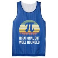 Retro Pi Day Irrational But Well Rounded Funny Math Teacher Gift Mesh Reversible Basketball Jersey Tank