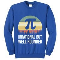 Retro Pi Day Irrational But Well Rounded Funny Math Teacher Gift Tall Sweatshirt