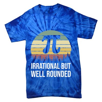 Retro Pi Day Irrational But Well Rounded Funny Math Teacher Gift Tie-Dye T-Shirt