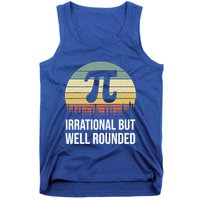 Retro Pi Day Irrational But Well Rounded Funny Math Teacher Gift Tank Top
