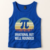 Retro Pi Day Irrational But Well Rounded Funny Math Teacher Gift Tank Top