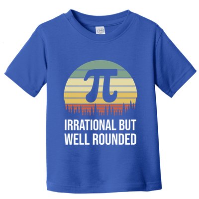 Retro Pi Day Irrational But Well Rounded Funny Math Teacher Gift Toddler T-Shirt