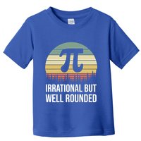 Retro Pi Day Irrational But Well Rounded Funny Math Teacher Gift Toddler T-Shirt