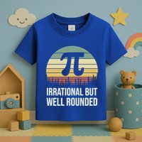 Retro Pi Day Irrational But Well Rounded Funny Math Teacher Gift Toddler T-Shirt