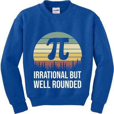 Retro Pi Day Irrational But Well Rounded Funny Math Teacher Gift Kids Sweatshirt