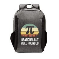 Retro Pi Day Irrational But Well Rounded Funny Math Teacher Gift Vector Backpack