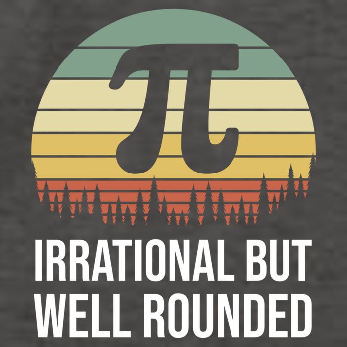 Retro Pi Day Irrational But Well Rounded Funny Math Teacher Gift Vector Backpack