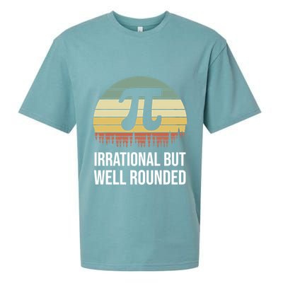 Retro Pi Day Irrational But Well Rounded Funny Math Teacher Gift Sueded Cloud Jersey T-Shirt