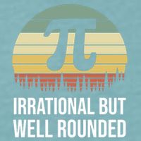 Retro Pi Day Irrational But Well Rounded Funny Math Teacher Gift Sueded Cloud Jersey T-Shirt