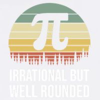 Retro Pi Day Irrational But Well Rounded Funny Math Teacher Gift Garment-Dyed Sweatshirt